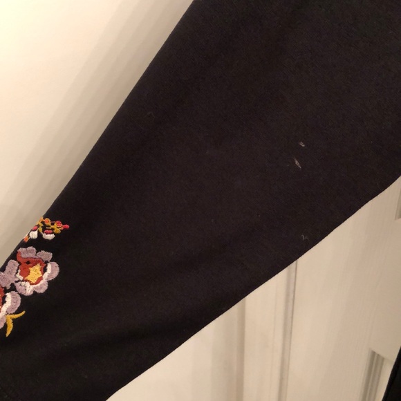 LOFT Black Floral Midi Dress - Picture 4 of 7